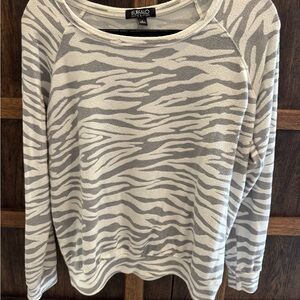 Buffalo David Bitton Gray and Black Striped Pullover